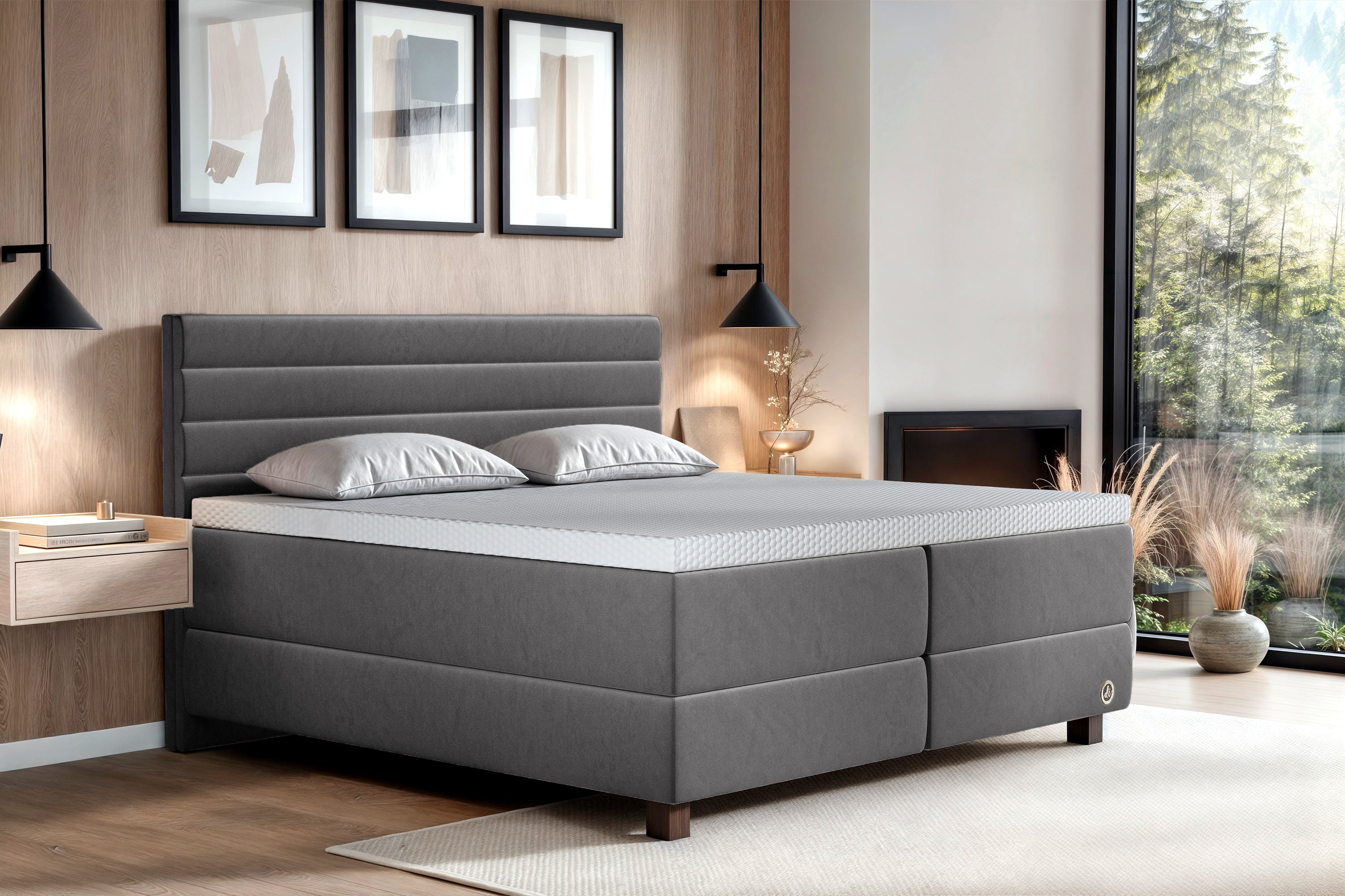 Di-Lara® Eos Boxspringbett mit Matratze und Topper