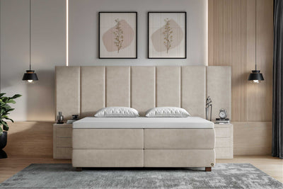 Di-Lara® Victoria Boxspringbett mit Matratze(n) und Topper inkl. 2 Nachtkommoden