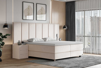 Di-Lara® Victoria Boxspringbett mit Matratze(n) und Topper inkl. 2 Nachtkommoden