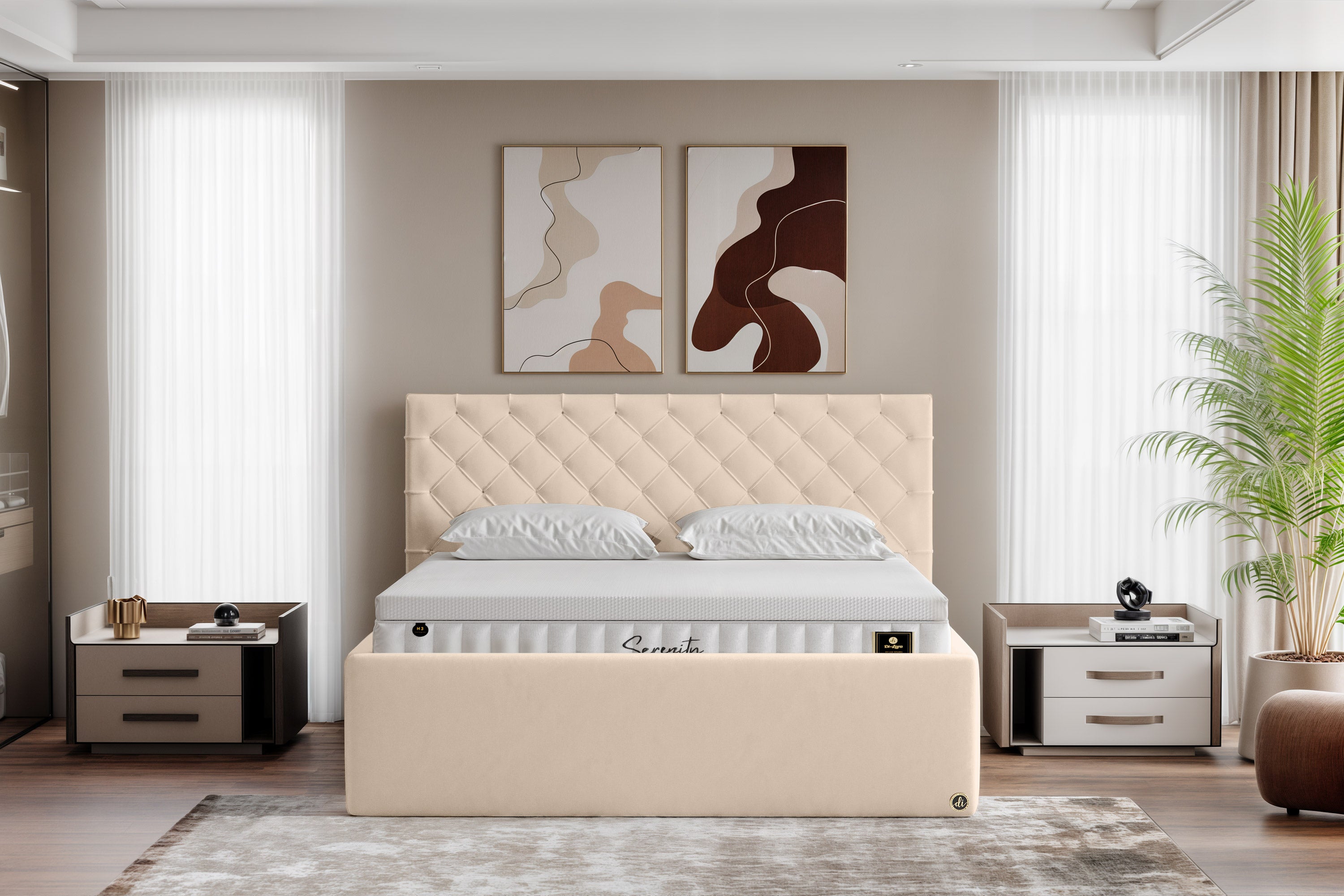 Di-Lara® Artemis Polsterbett mit Stauraum