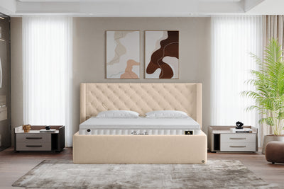 Di-Lara® Sarah Polsterbett mit Stauraum