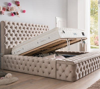 Polsterbett Paris Deluxe mit offenem Bettkasten